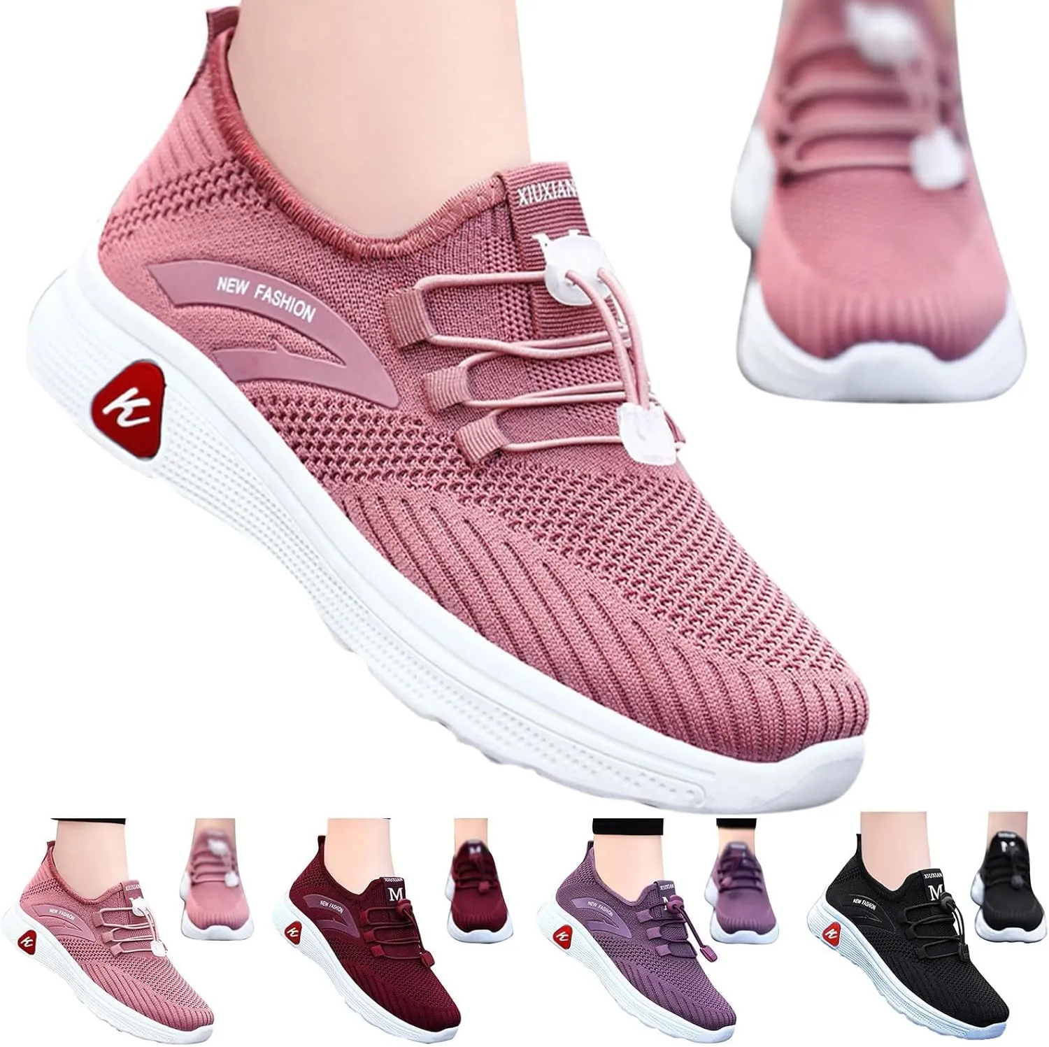 Women's White Fashion Sneakers White Sneakers Men Wide Mens Casual Dress Shoes Round Toe Flats Comfortable Women Loafers Comfortable Womens Slip On Sneakers