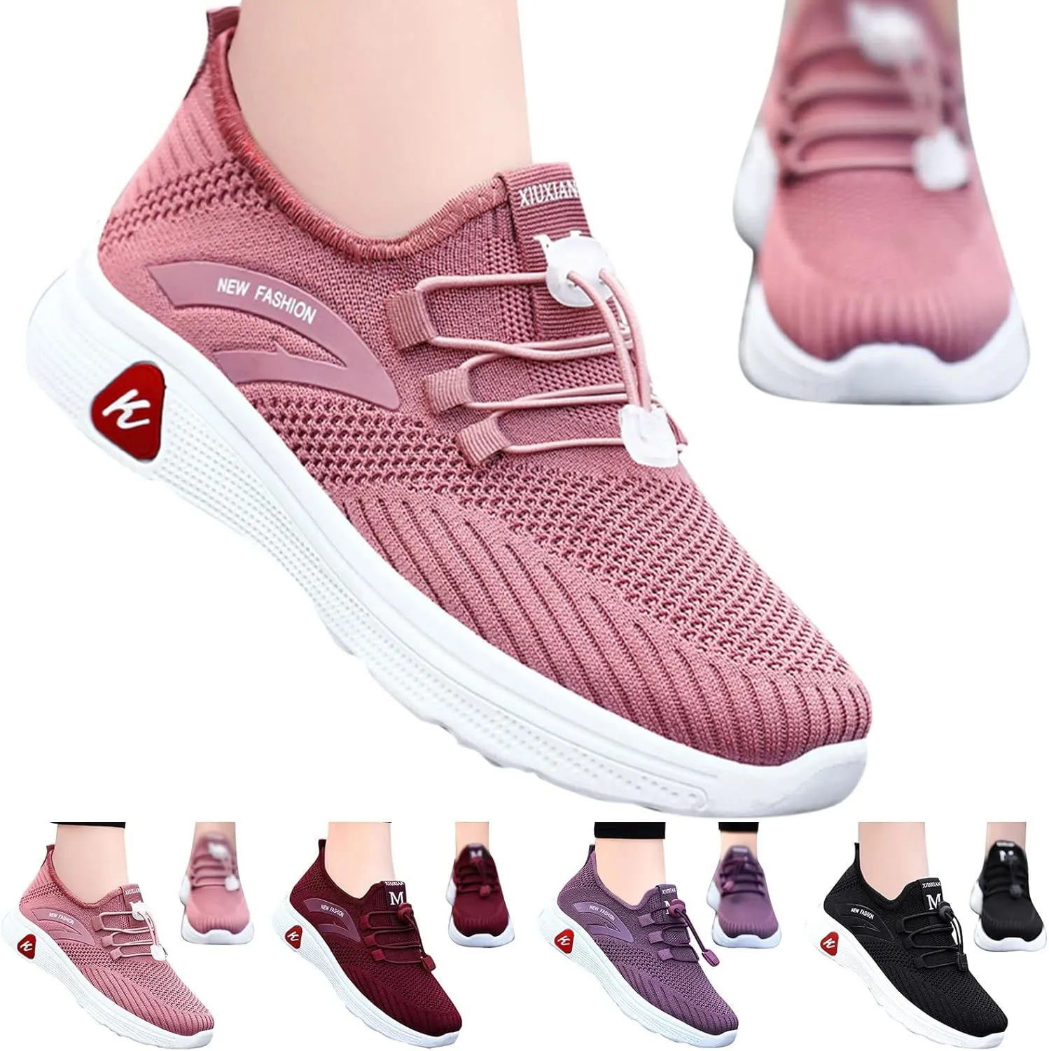 Women's White Fashion Sneakers White Sneakers Men Wide Mens Casual Dress Shoes Round Toe Flats Comfortable Women Loafers Comfortable Womens Slip On Sneakers