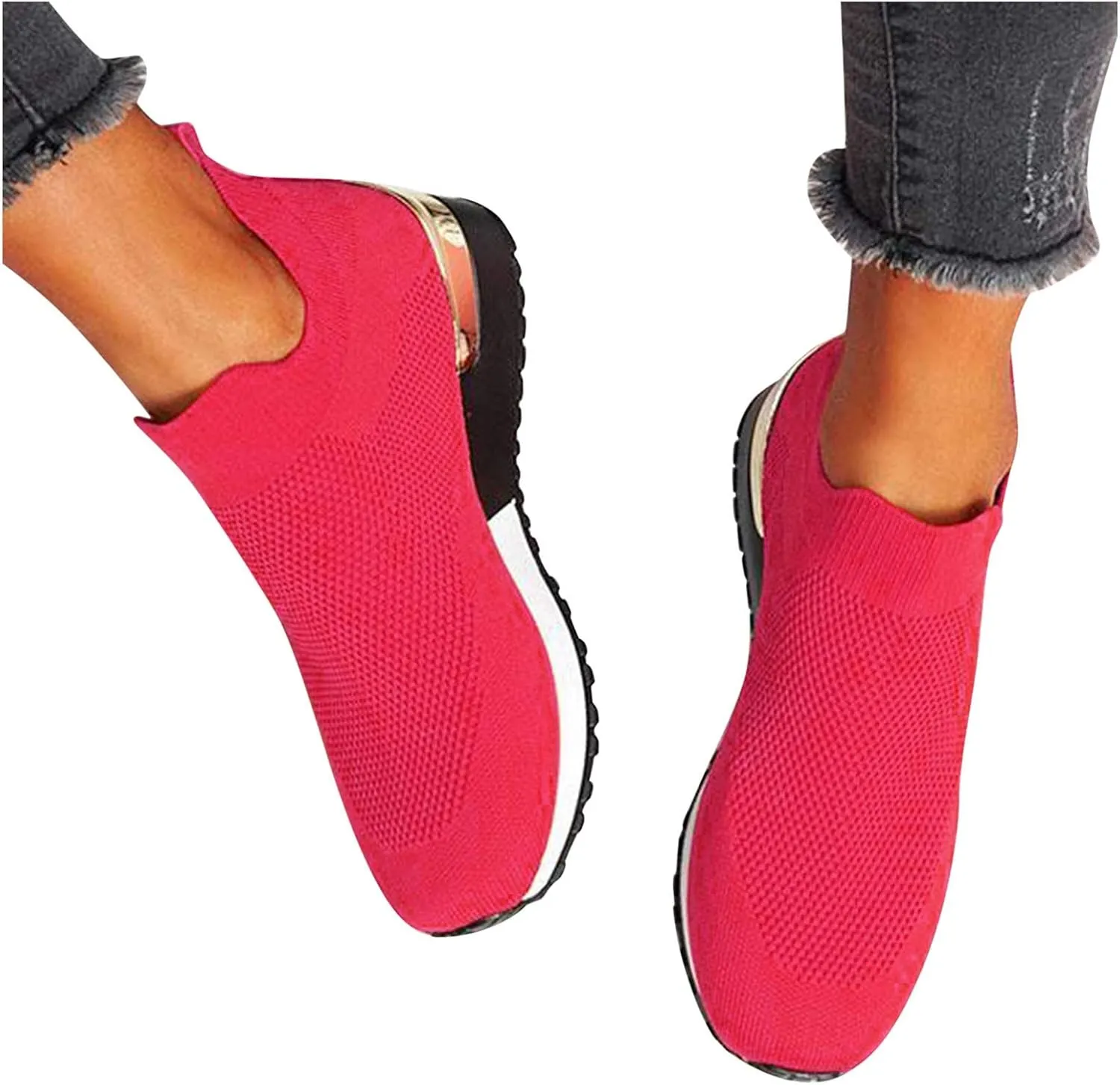 Womens White Sneakers Casual Wide Zapatos Antideslizantes para Mujer De Cocina Womens Black Athletic Shoes Size 9 Womens Fashion Sneakers 2023 Black Slip On Tennis Shoes Ladies