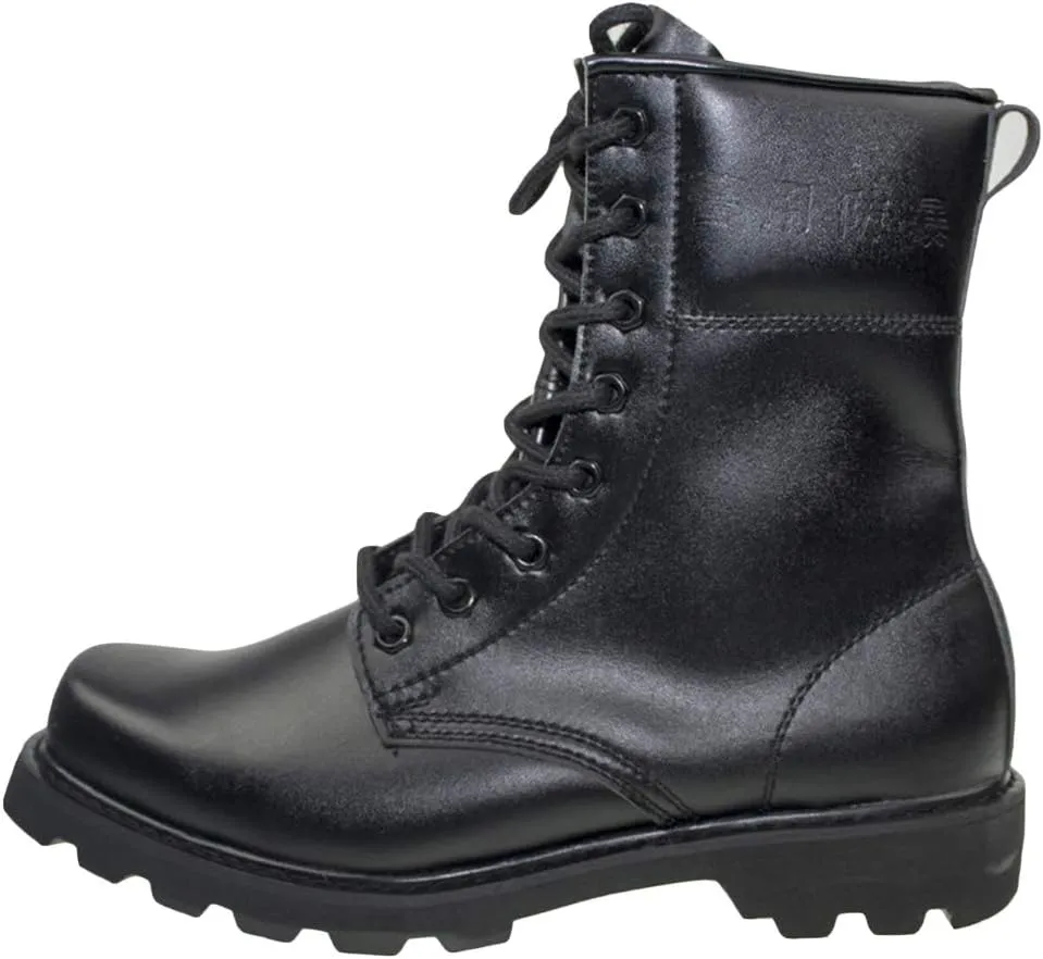 Wygwlg Men's Military Outdoor Combat Boots Tactical Army Training Shoes Durable Safety Work Boots Safety Trainers Police Work Shoes